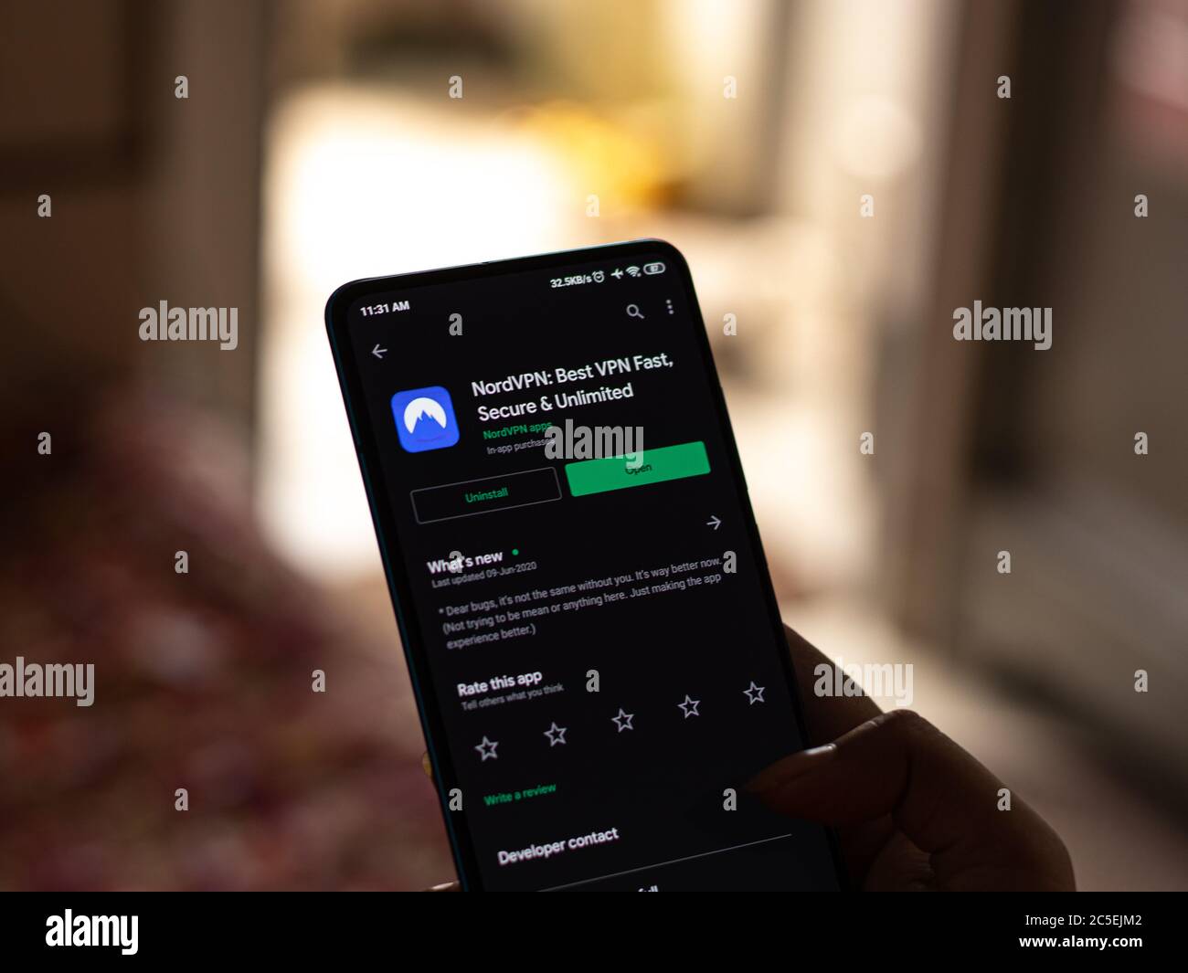 Assam, inde - 1 juillet 2020 : Nord vpn pour un Internet sûr et de qualité. Banque D'Images
