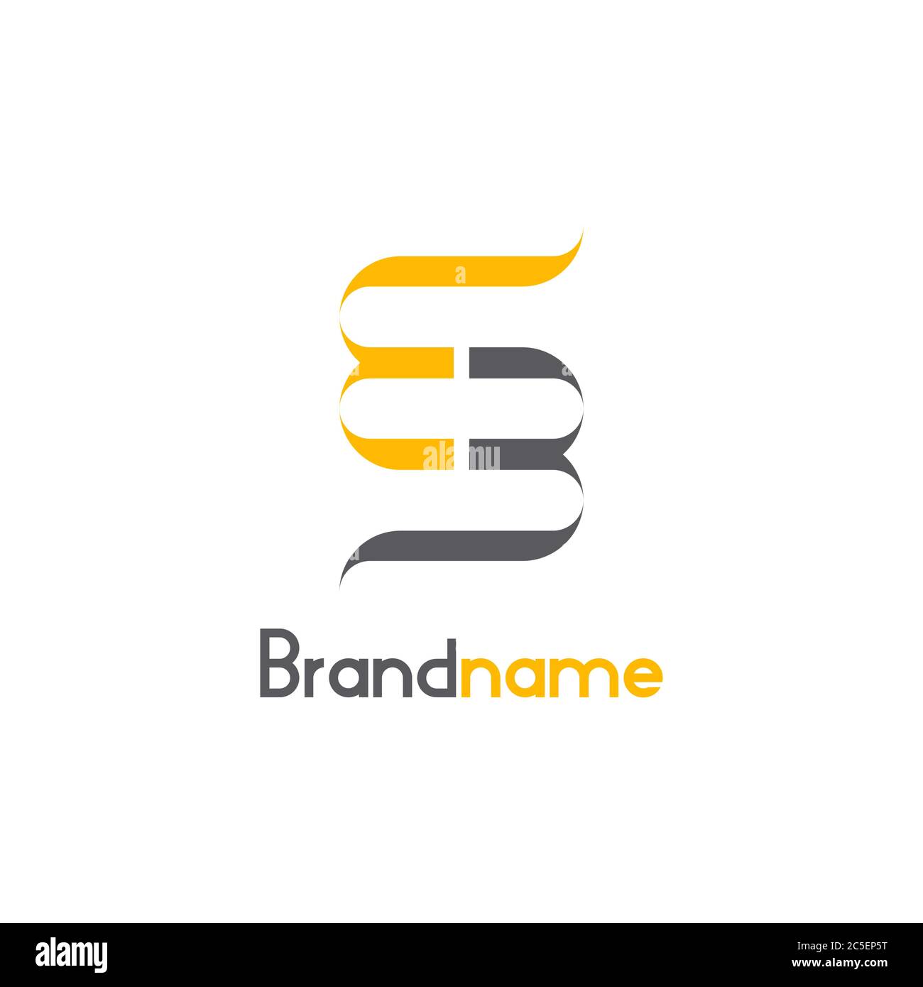 Inspiration pour le logo mm ou BB, style miroir et design moderne, isolé sur fond blanc. Illustration de Vecteur