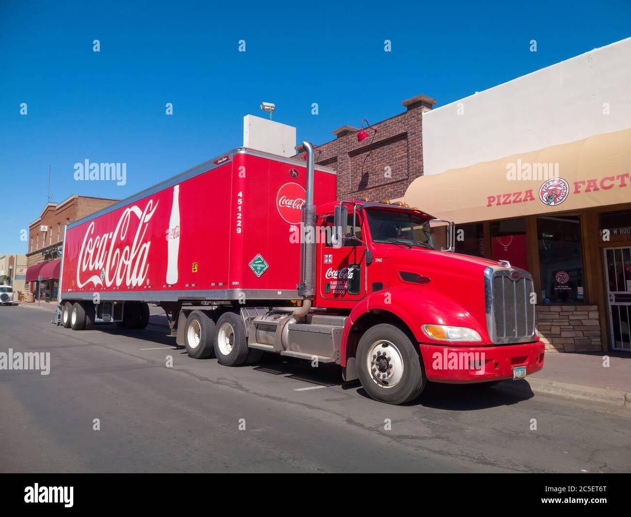 Williams Arizona USA Downtown City sur la route historique 66 et le Grand Canyon Railway Banque D'Images
