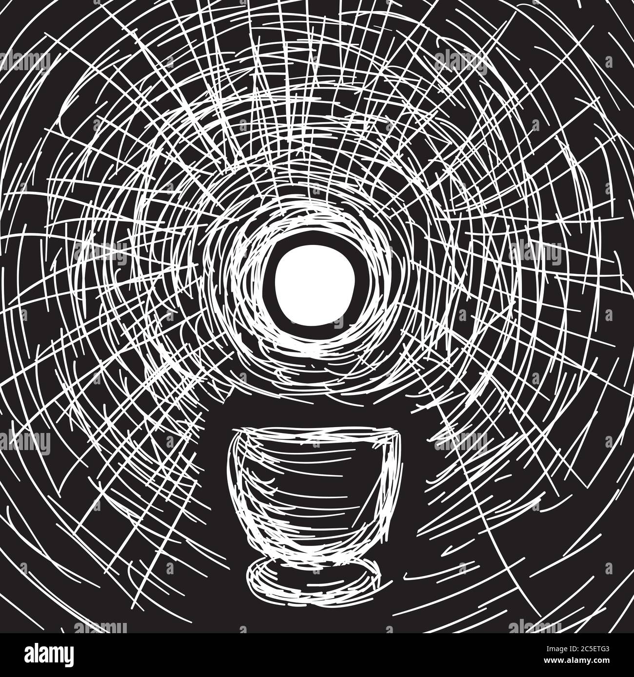 Hôte et chalice Illustration de Vecteur