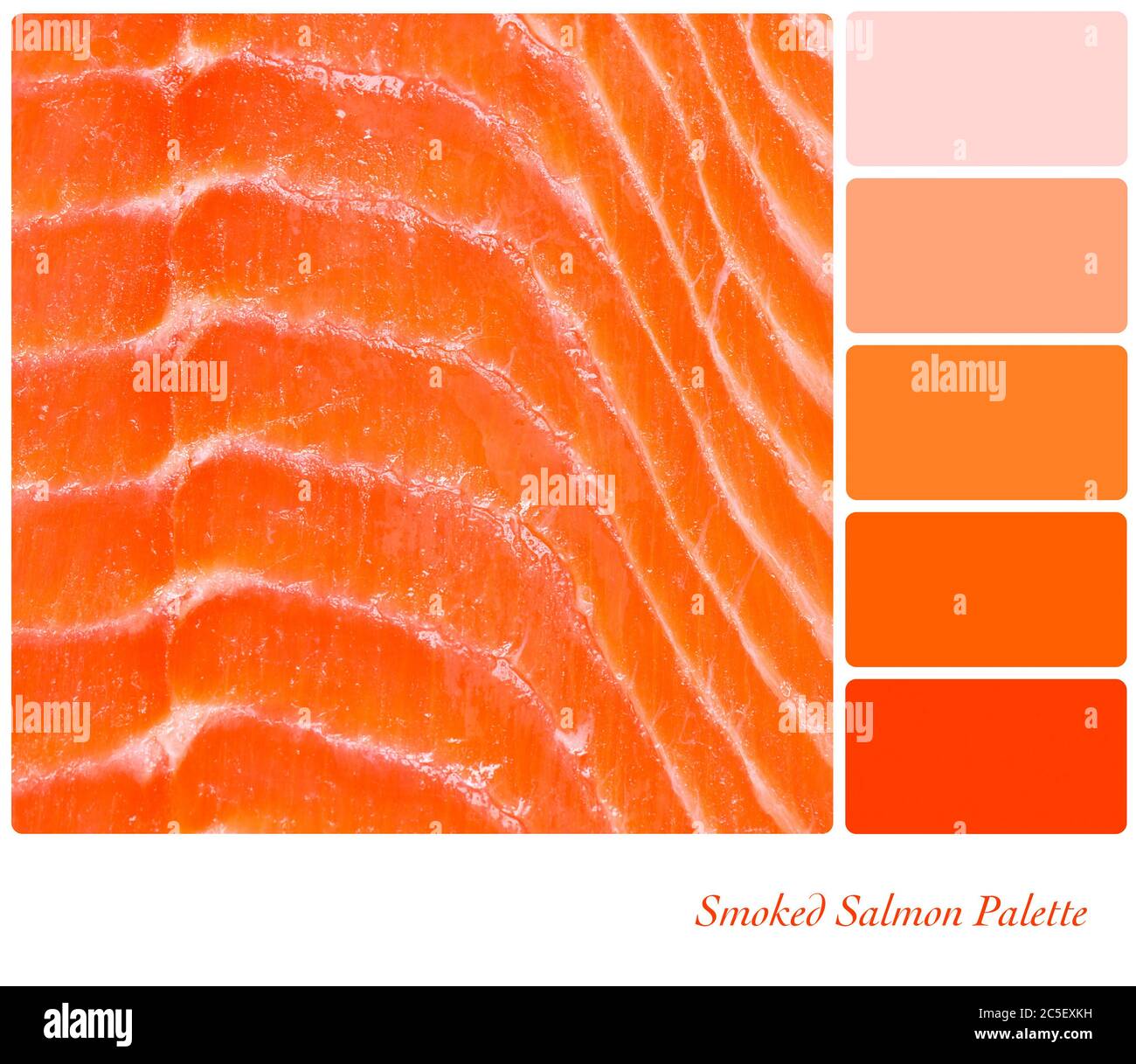 Fond de saumon fumé, dans une palette de couleurs avec des nuances de couleurs gratuites Banque D'Images