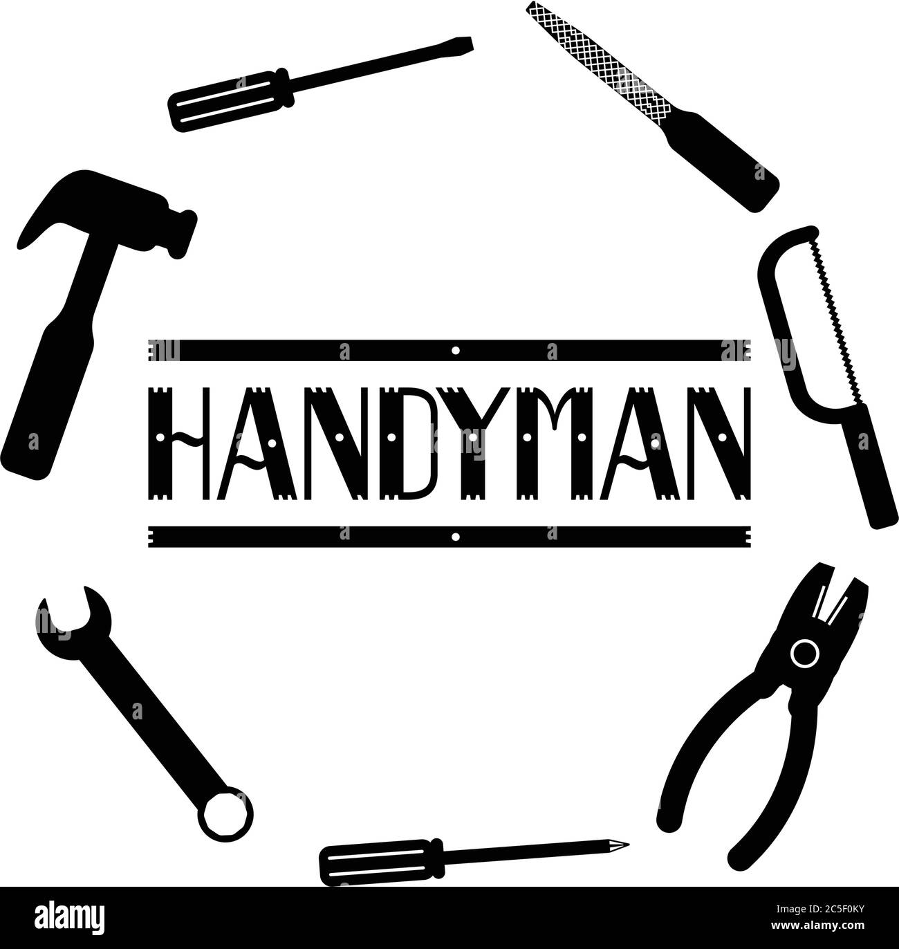 Outils de travail scie noire clé à frapper jeu d'icônes de tournevis Handyman Services boîte à outils Illustration vectorielle Illustration de Vecteur Outils de travail scie noire clé à frapper jeu d'icônes de tournevis Handyman Services boîte à outils Illustration vectorielle Illustration de Vecteur