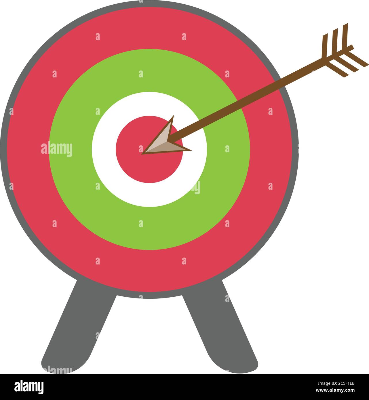 Icône de Target Bullseye Business Success Tableau de travail de l'exactitude Illustration de Vecteur