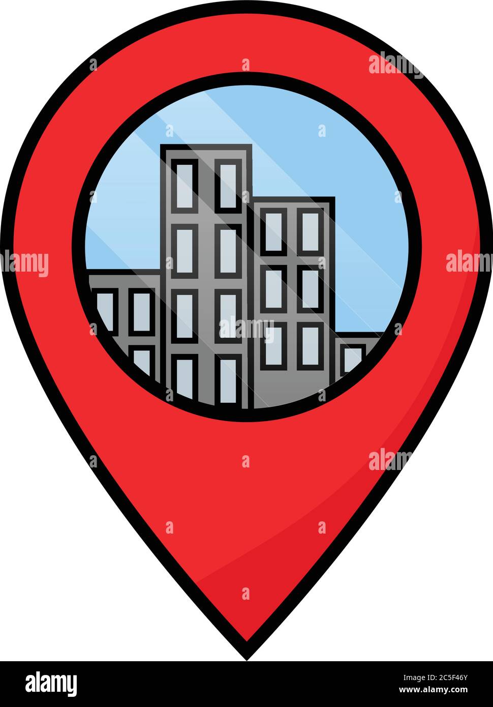 Emplacement de la goupille marque signe meilleure icône GPS vecteur Bâtiment Illustration Conception à plat de contact d'affaires Illustration de Vecteur