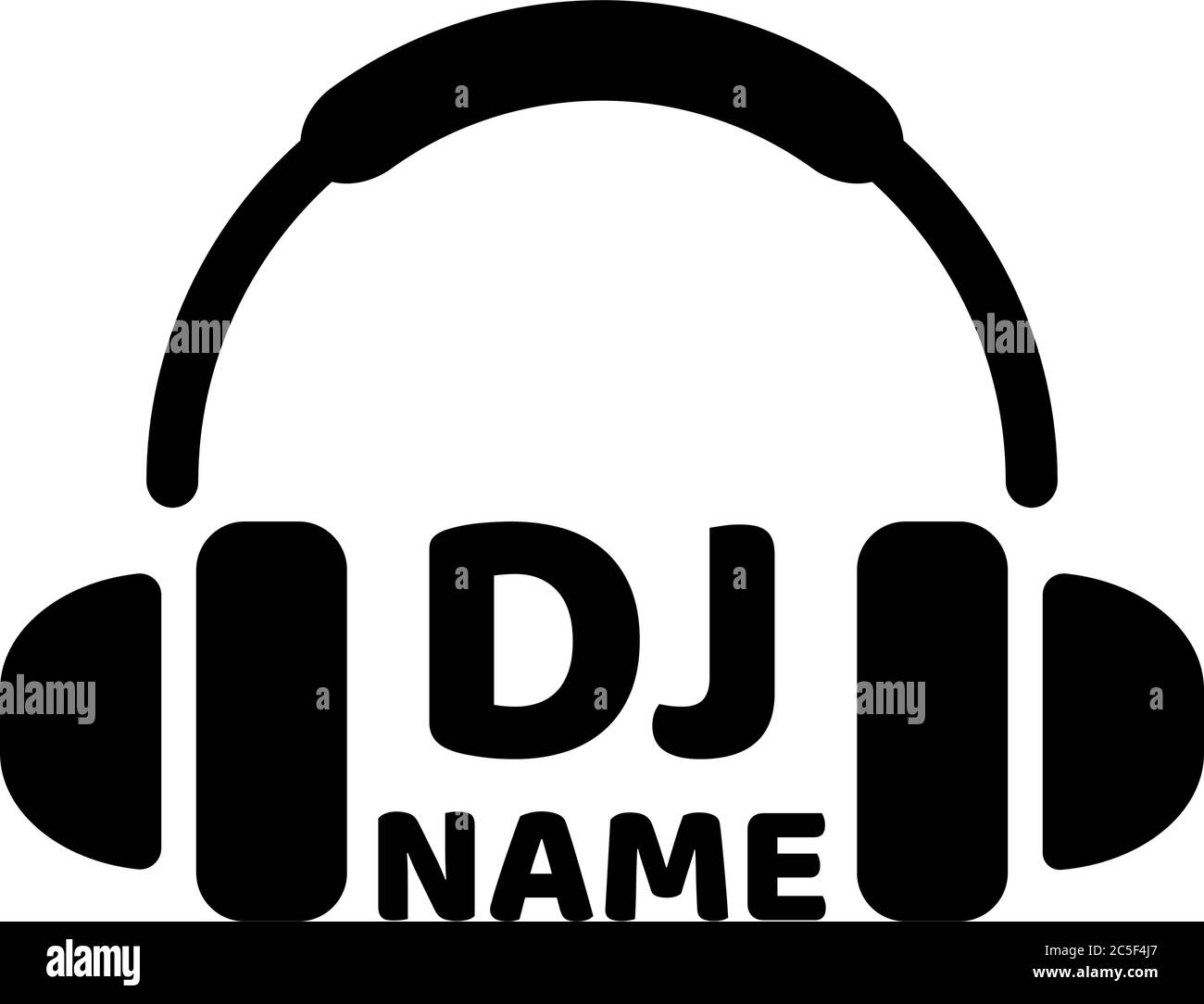 Icône casque musique jouant DJ vectoriel isolé Ecouteurs son symbole appareil audio Illustration Illustration de Vecteur