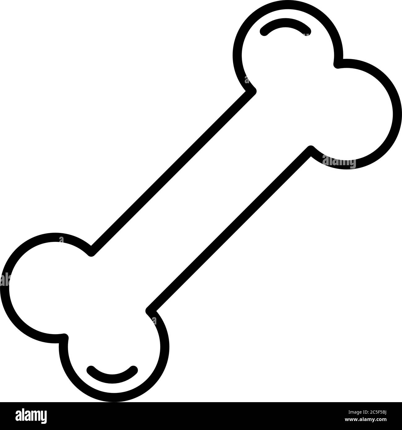 Symbole d'icône d'os illustration vectorielle simple chien traiter aliment symbole isolé Illustration de Vecteur