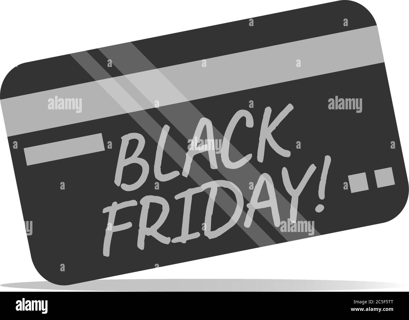 Symbole de carte de crédit du Vendredi noir bannière de promotion illustration ATM plastique isolé Vector Payment Technology Illustration de Vecteur