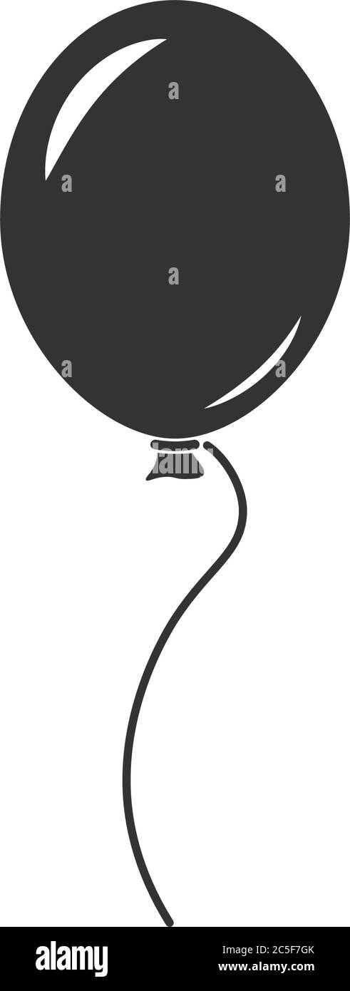 Fête des ballons icône célébration Festival de vecteur isolé Décoration Joyeux anniversaire Illustration de Vecteur