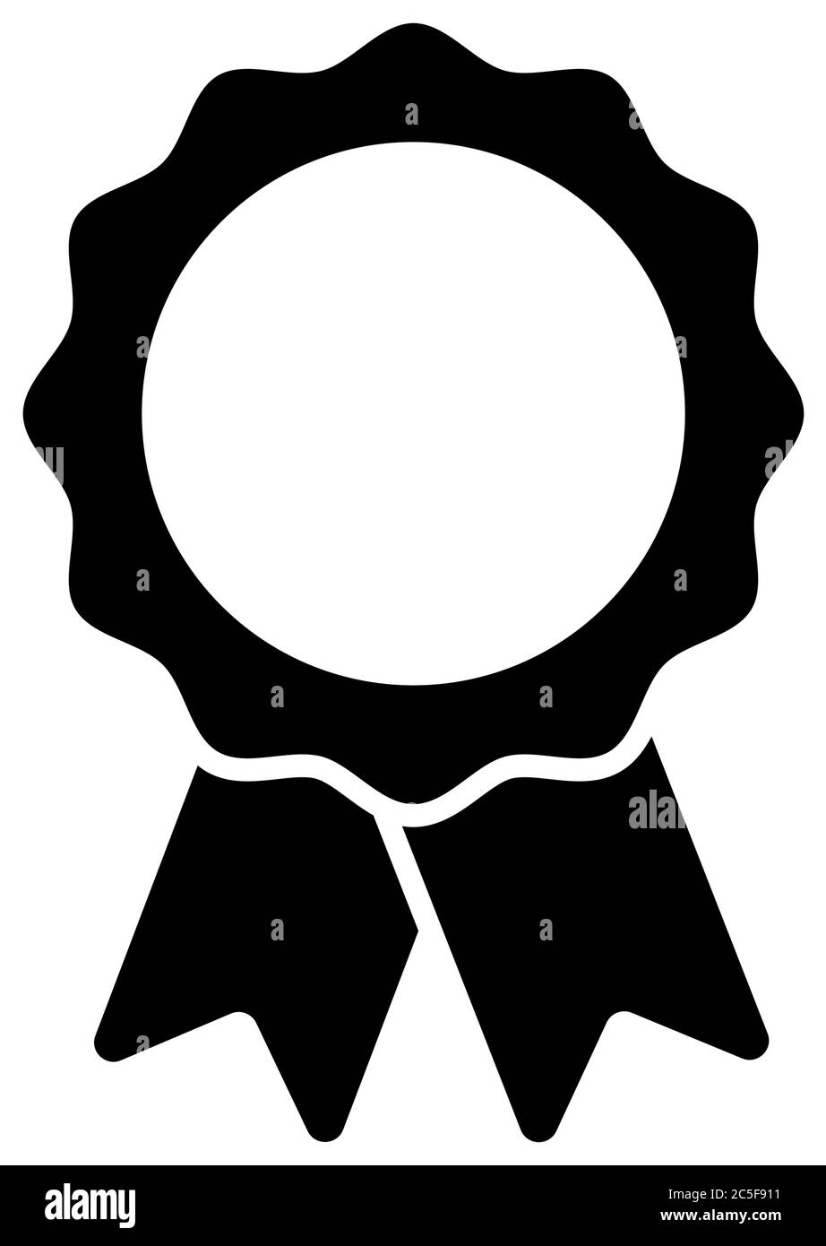Icône de ruban noir symbole de médaille de l'illustration vectorielle Illustration de Vecteur