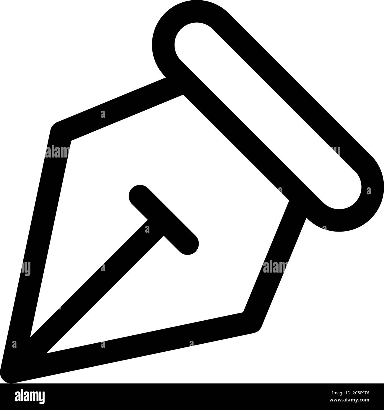 Icône de l'outil stylo illustration vectorielle logo de conception graphique isolé sur fond blanc. Illustration de Vecteur