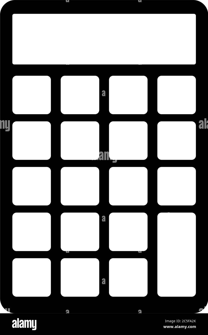 Calculatrice icône noire illustration du symbole mathématique de la comptabilité vectorielle de la calculatrice Illustration de Vecteur