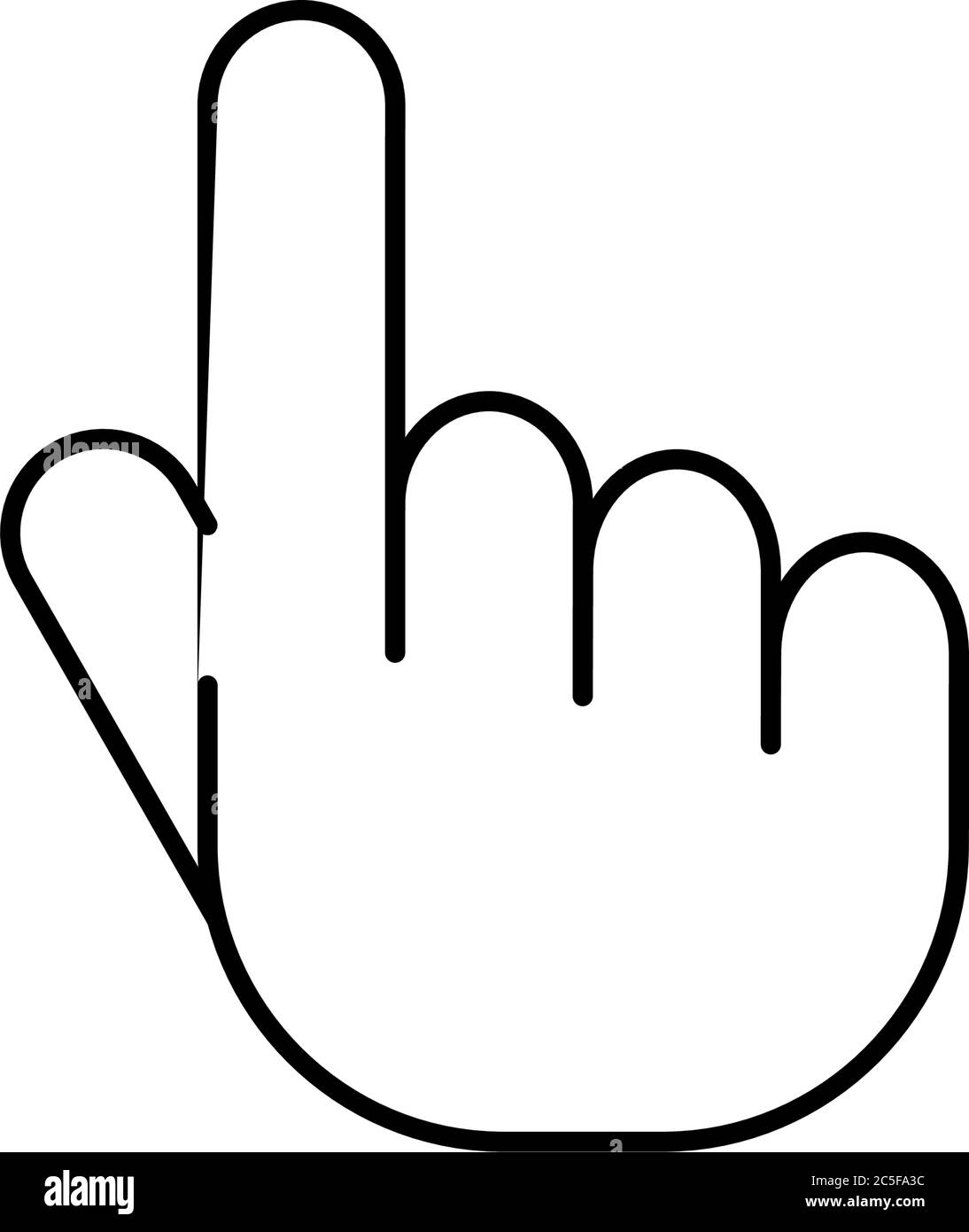 Ordinateur souris paume doigt curseur icône interface écran pointeur symbole illustration vectorielle pour le Web ou l'application Illustration de Vecteur