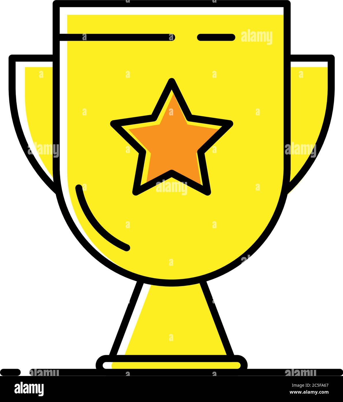 Trophée coupe or star champion Award icône isolée vecteur isolé prix podium du prix du design de l'illustration Illustration de Vecteur