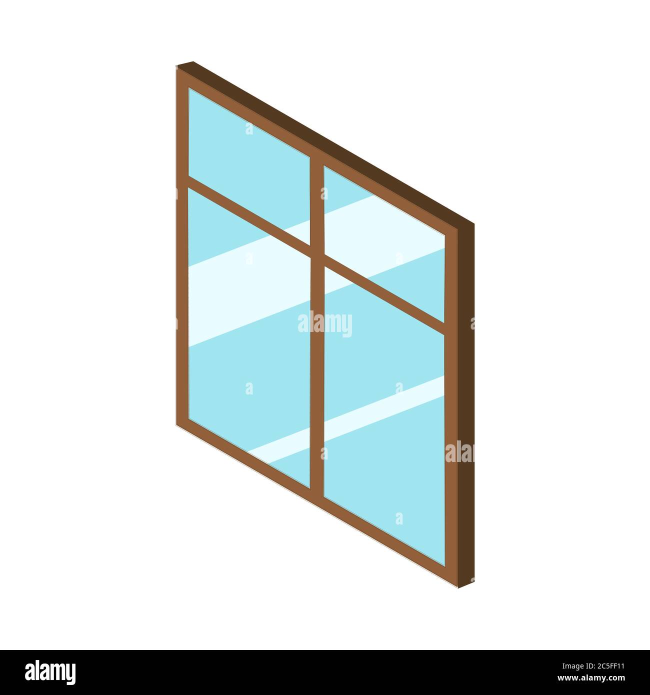 Isométrique de Windows de maison graphique vectoriel. Illustrator EPS 10. Illustration de Vecteur