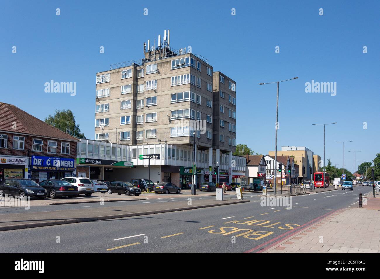 Hampton Road West, Hanworth, London Borough of Hounslow, Greater London, Angleterre, Royaume-Uni Banque D'Images