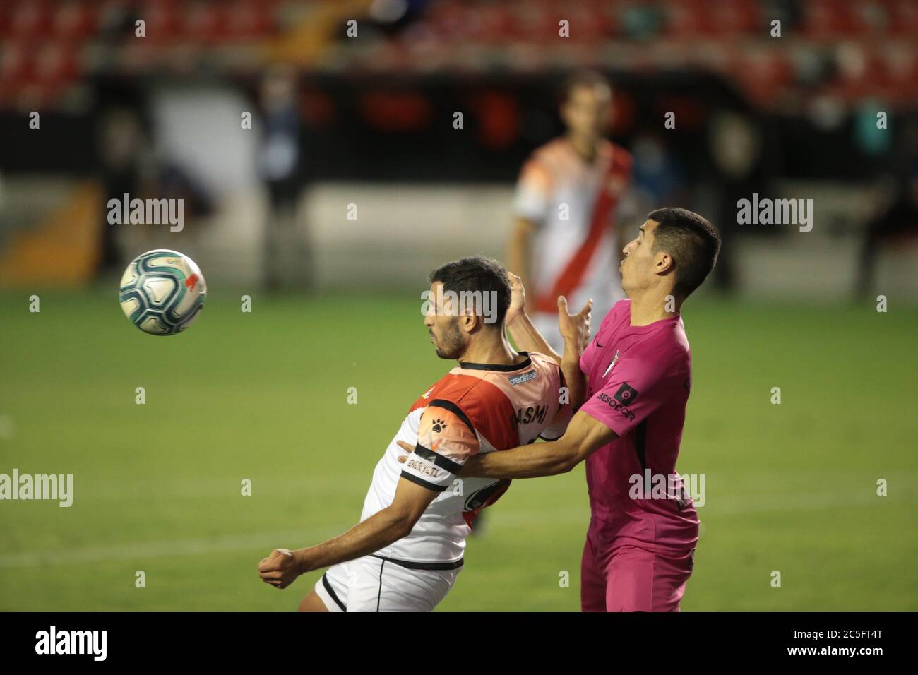 Madrid, Espagne; 02/07/2020.- Rayo Vallecano vs Malaga CF. La Liga SmartBank, deuxième match de football espagnol, le 37, a joué au Vallecano Stadium à Madrid. Note finale 0-0 photo: Juan Carlos Rojas/Picture Alliance | utilisation dans le monde entier Banque D'Images