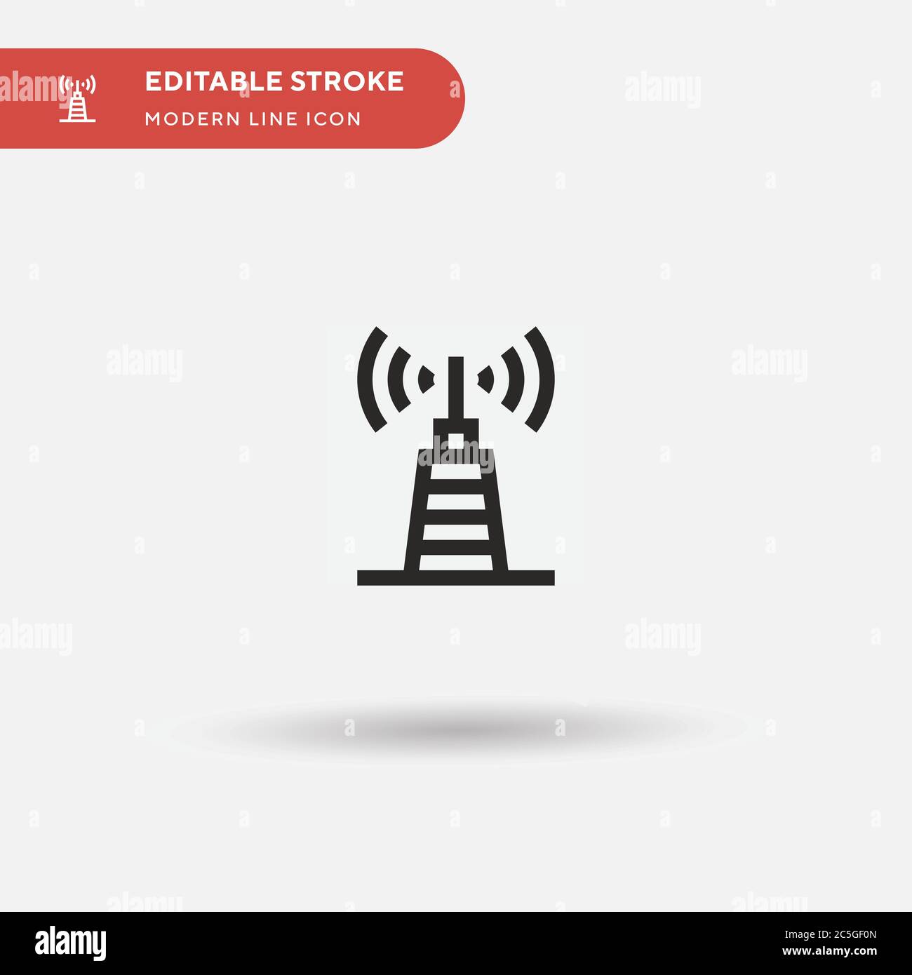 Icône de vecteur simple de télécommunication. Modèle de conception de symbole d'illustration pour l'élément d'interface utilisateur Web mobile. Pictogramme moderne de couleur parfaite sur contour modifiable. Icônes de télécommunications pour votre projet d'entreprise Illustration de Vecteur