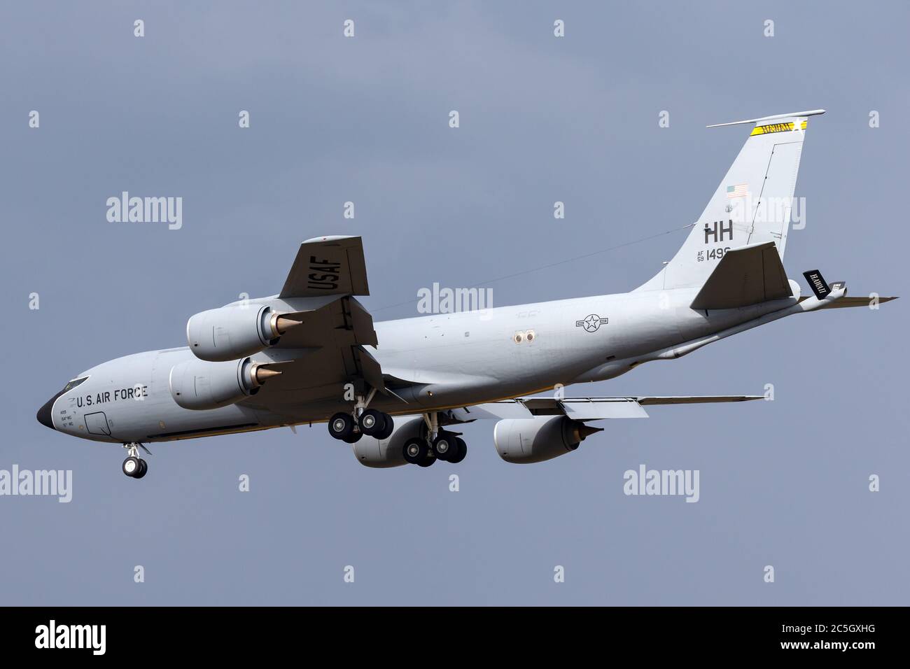 US Air Force (USAF) Boeing KC-135R Stratotanker, avion de ravitaillement aérien du 203e Escadron de ravitaillement en vol, 154e Escadre de Hickam Air Banque D'Images