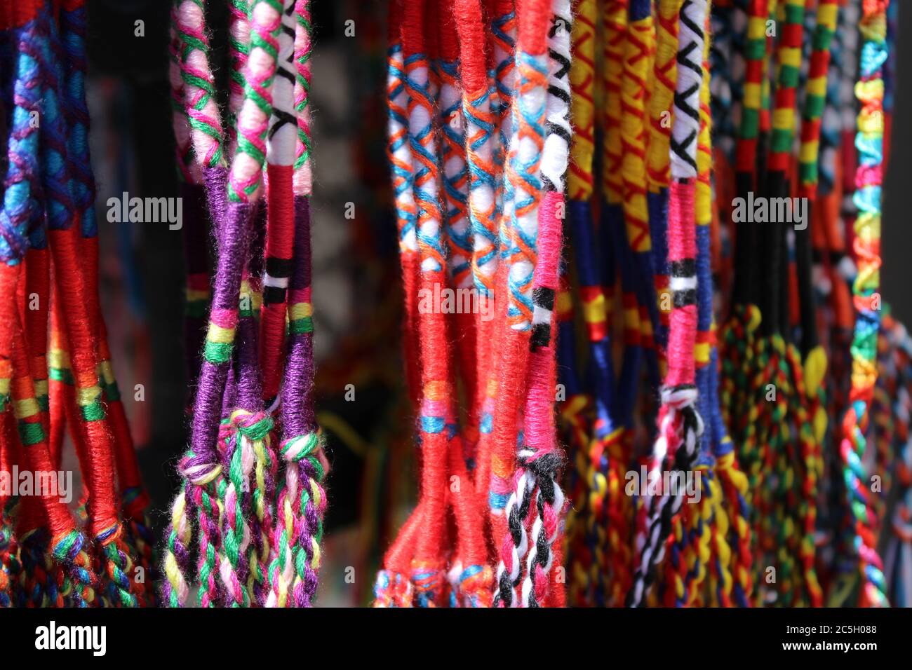 cordages en coton coloré pour la décoration Banque D'Images