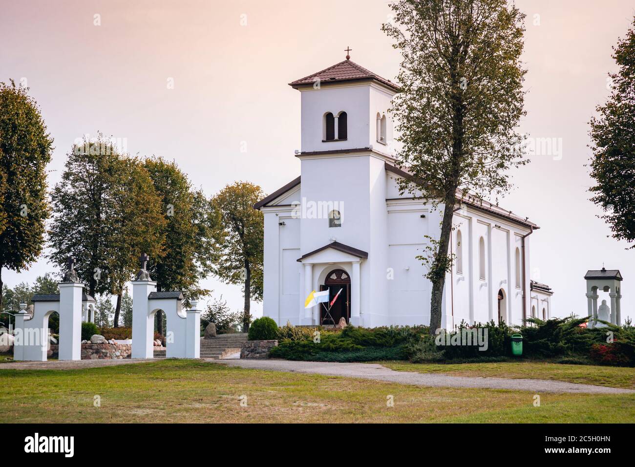 Sanctuaire et montagne de Croix à Swieta Woda. Wasilkow, Podlasie, Pologne. Banque D'Images