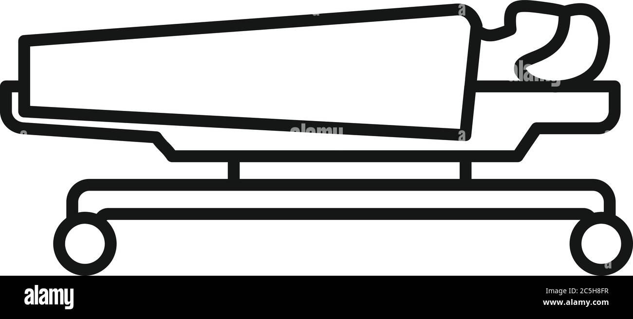 Icône anesthésie de l'hôpital. Contour de l'icône du vecteur d'anesthésie de l'hôpital pour la conception de sites Web isolée sur fond blanc Illustration de Vecteur