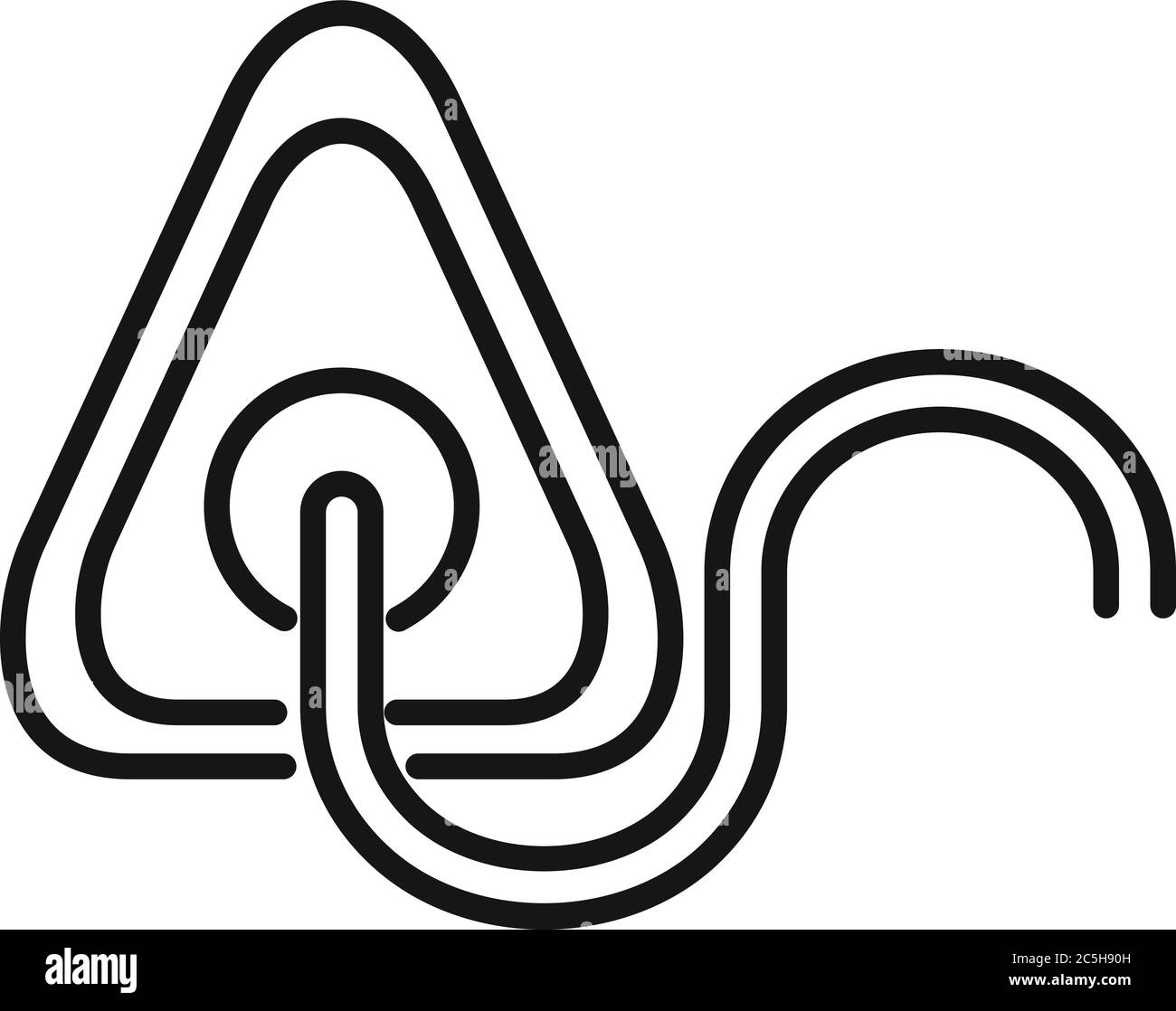 Icône du masque d'anesthésie de la clinique. Contour clinique masque d'anesthésie icône de vecteur pour la conception de Web isolée sur fond blanc Illustration de Vecteur