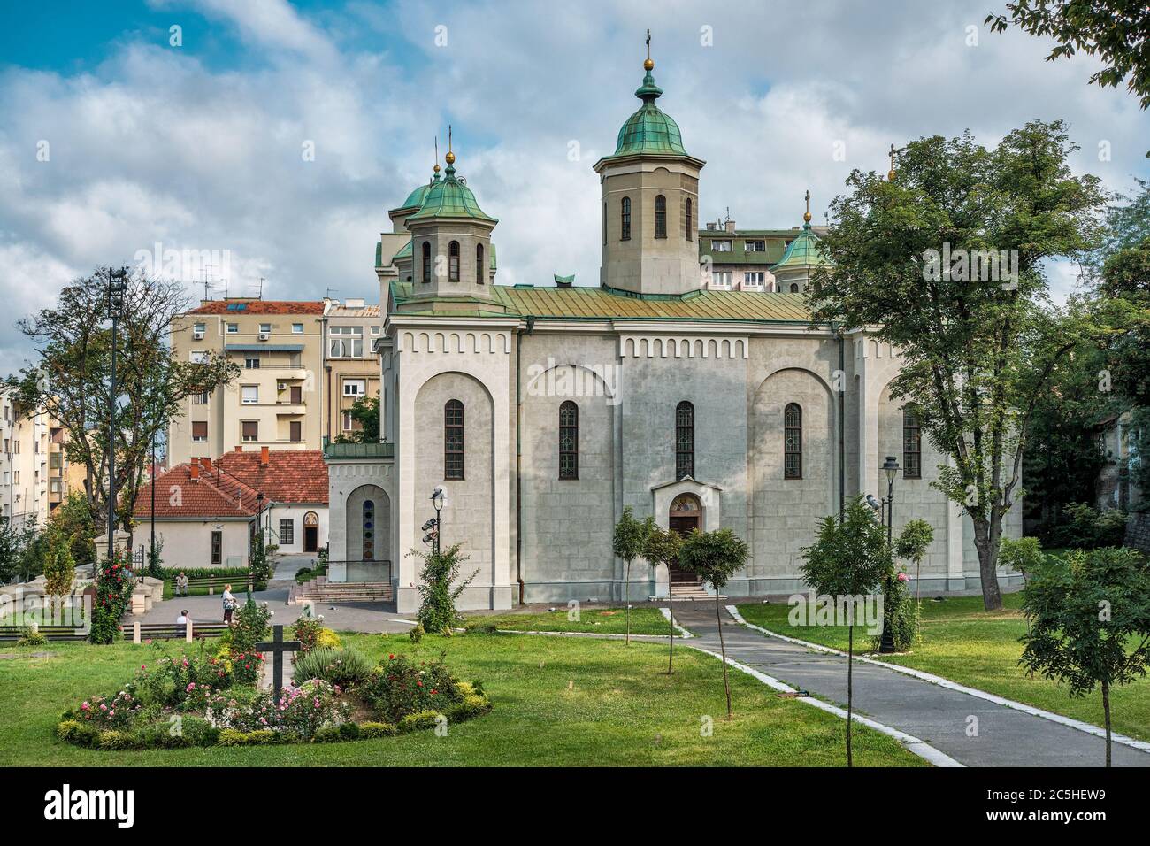 Belgrade / Serbie - 4 août 2019 : Église de l'Ascension (Vaznesenjska crkva), une église orthodoxe serbe du centre de Belgrade, la capitale de Serbi Banque D'Images