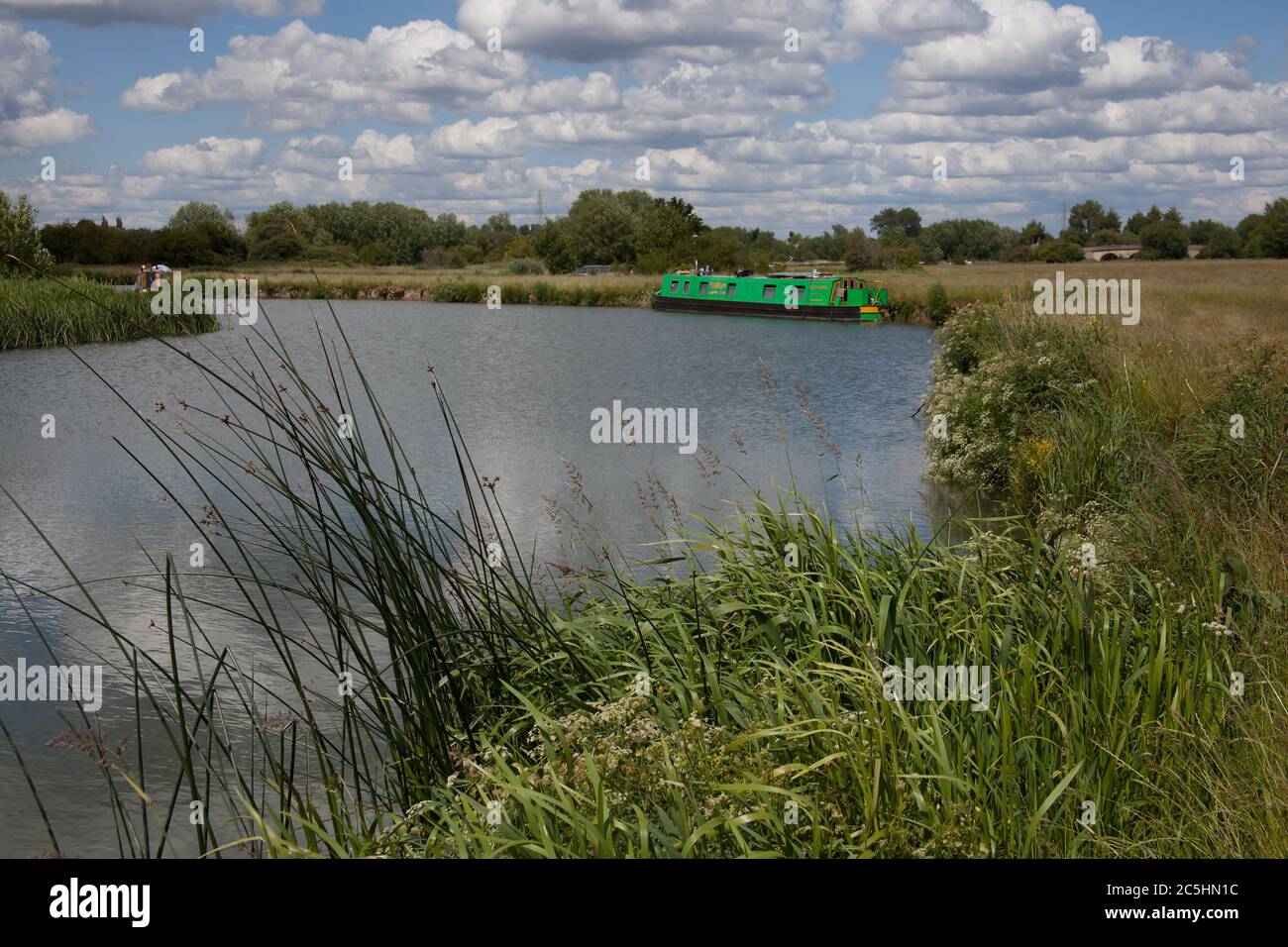 Un bateau à rames sur la Tamise à Farmoor dans l'ouest de l'Oxfordshire, dans la campagne anglaise Banque D'Images