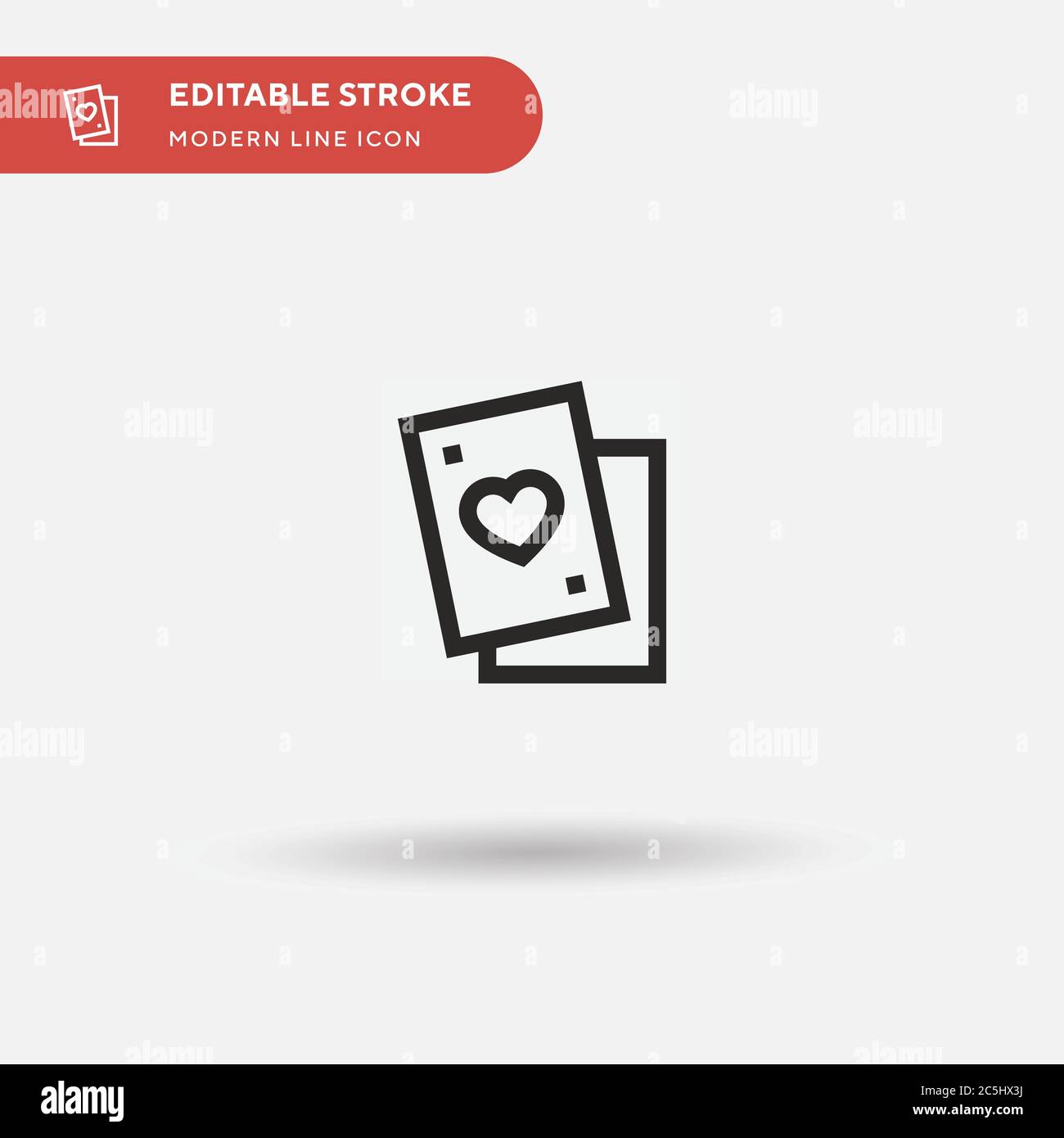 Icône de vecteur simple de cartes de poker. Modèle de conception de symbole d'illustration pour l'élément d'interface utilisateur Web mobile. Pictogramme moderne de couleur parfaite sur contour modifiable. Icônes de cartes de poker pour votre projet d'entreprise Illustration de Vecteur