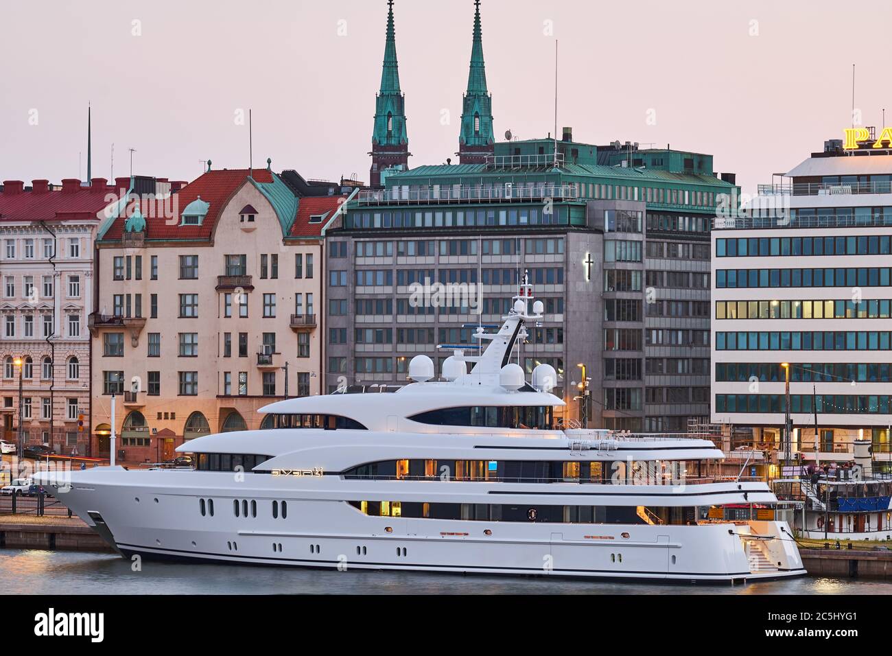 Helsinki, Finlande - 27 juillet 2018 : MEGA Yacht Avanti Banque D'Images