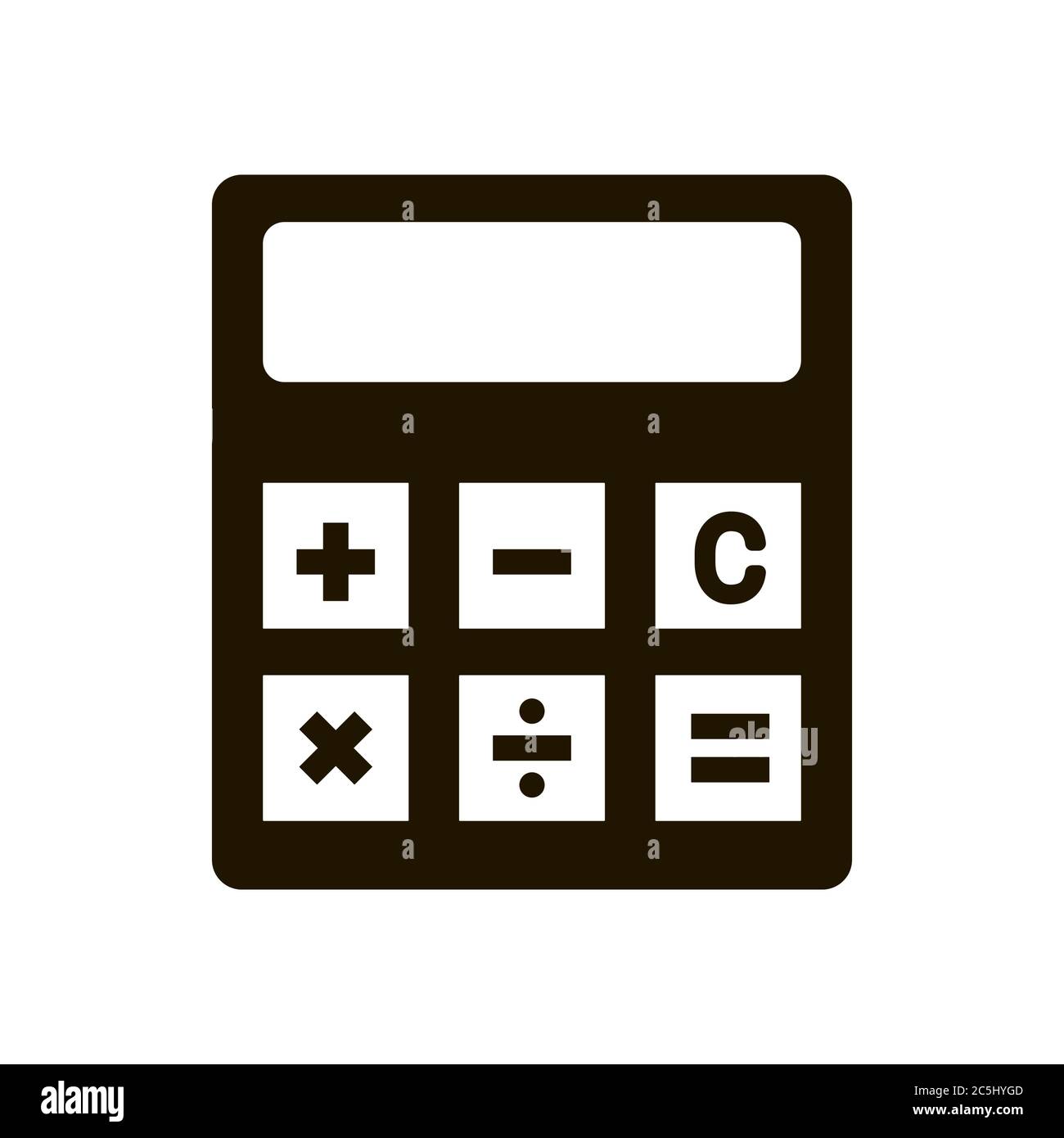 Icône de calculatrice dans un style plat tendance isolé. SPE 10. Illustration de Vecteur