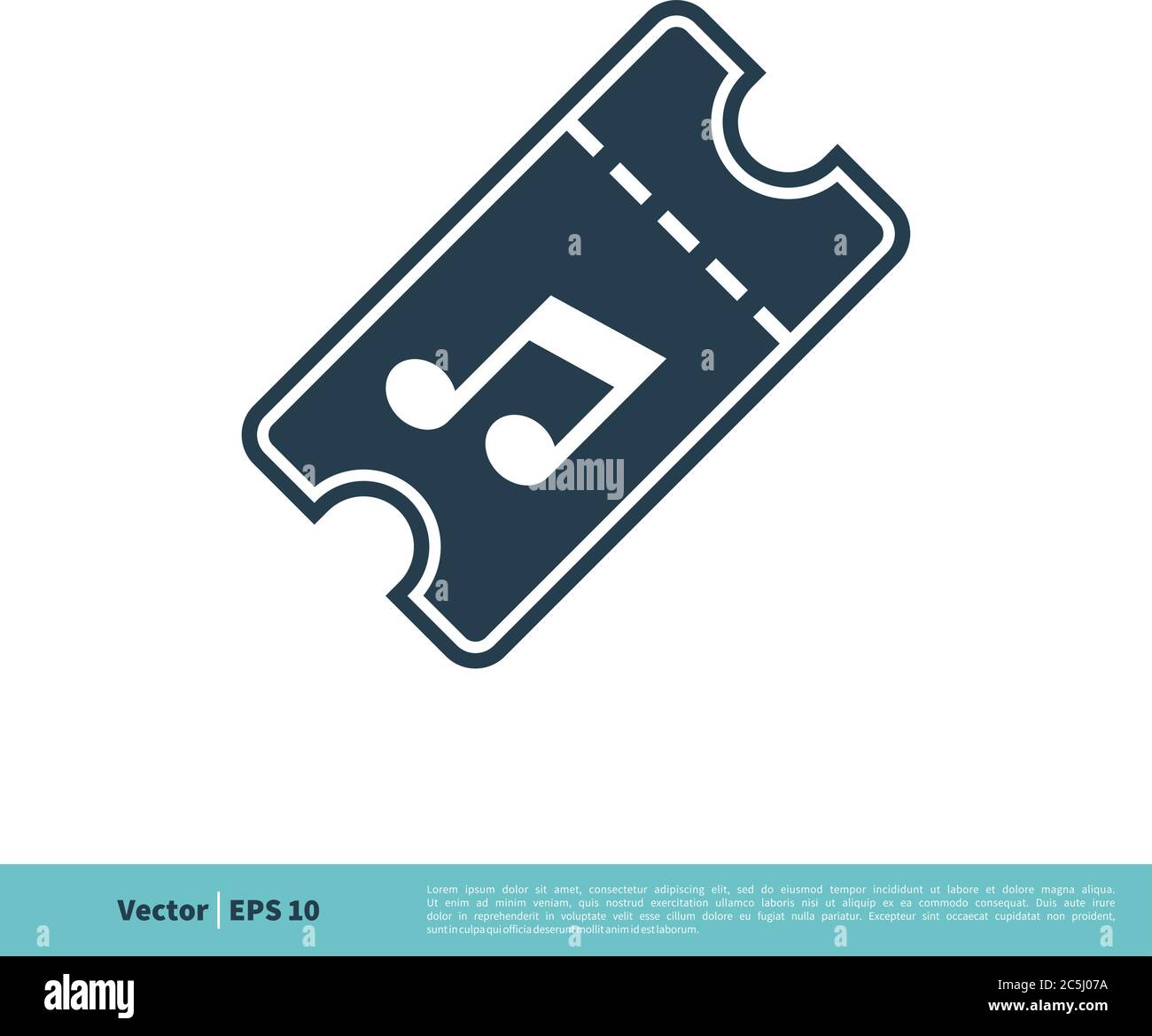 Music concert Ticket icône Vector logo Template Illustration Design.  Vecteur EPS 10 Image Vectorielle Stock - Alamy