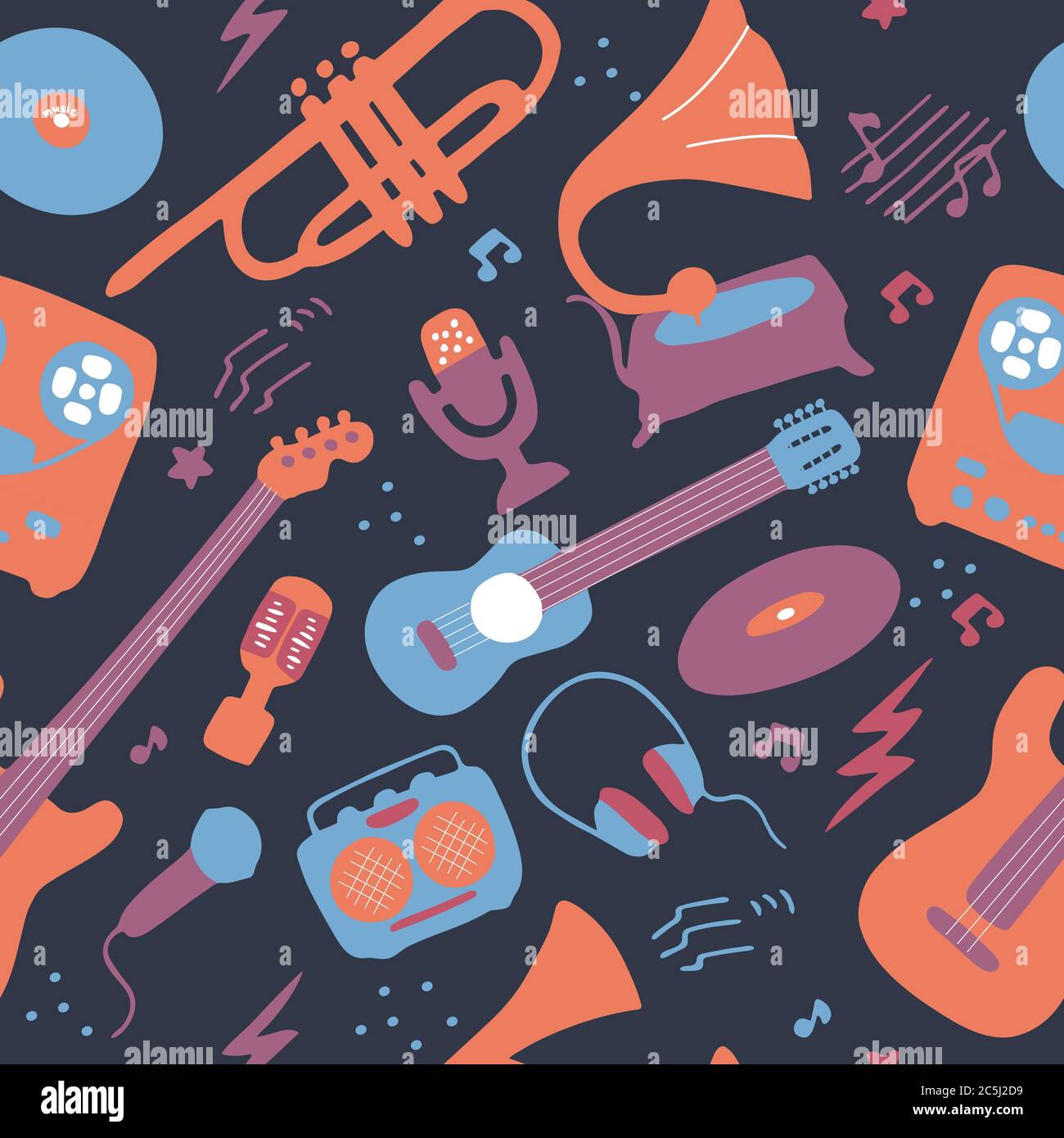 Papier peint transparent et lumineux. Texture musicale pour l'impression et le numérique. Bleu, rose, lilas. Vecteur Illustration de Vecteur