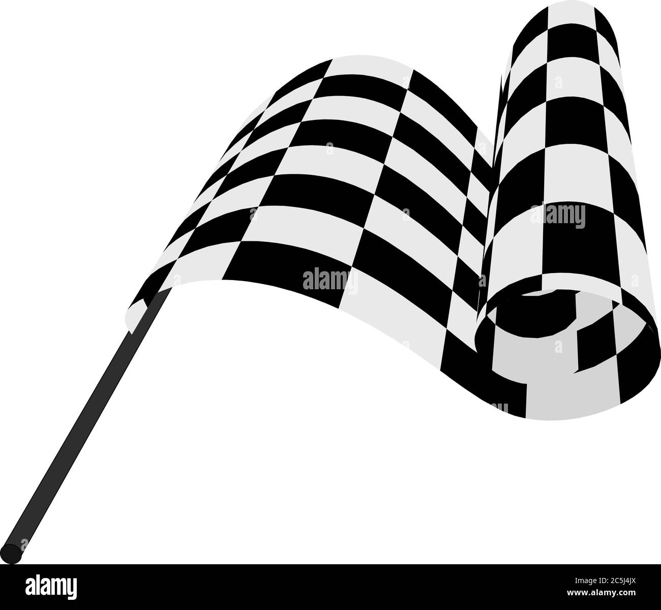Illustration vectorielle drapeau à carreaux sur fond blanc Illustration de Vecteur