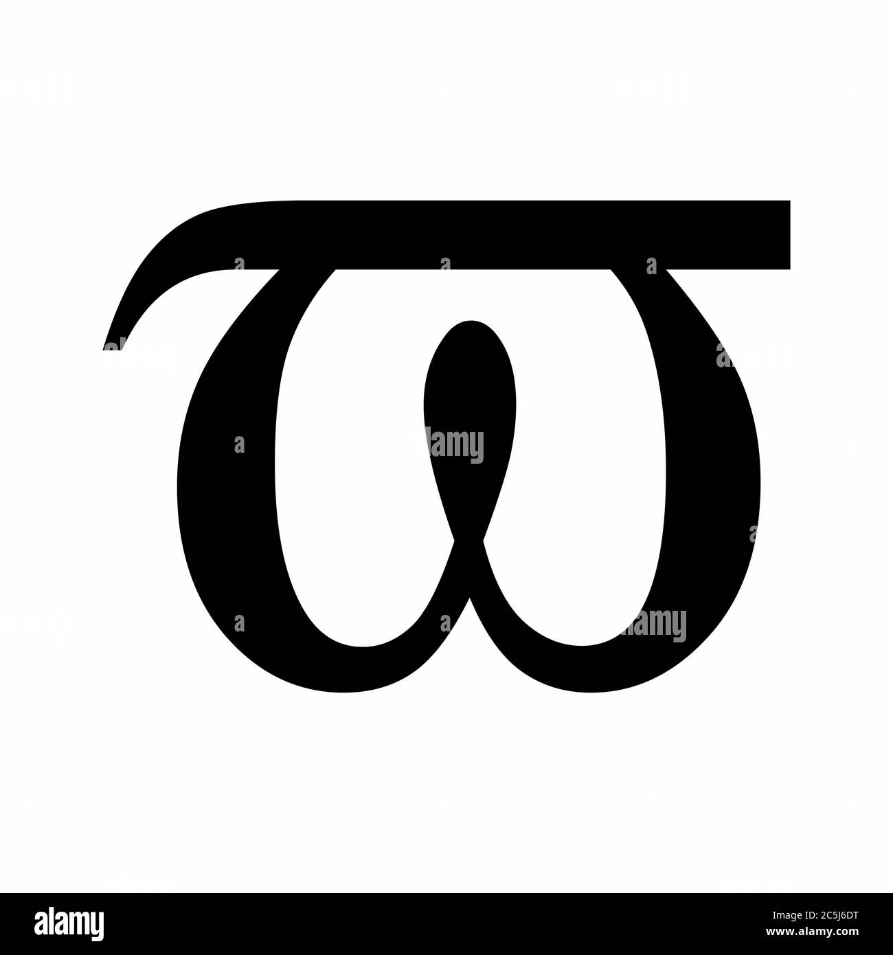 Variante PI icône de lettre grecque Illustration de Vecteur