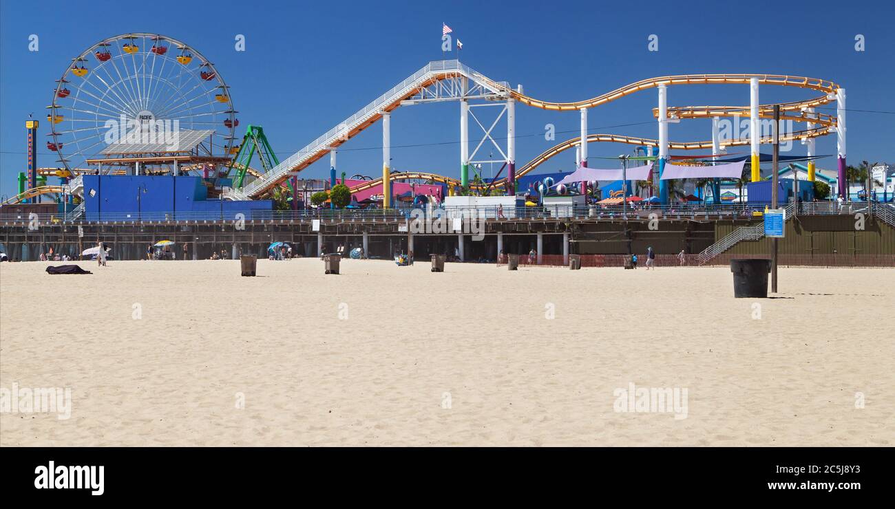 Las Angeles, Californie - 9 septembre 2019 : Pacific Park à Santa Monica, Los Angeles, États-Unis. Banque D'Images