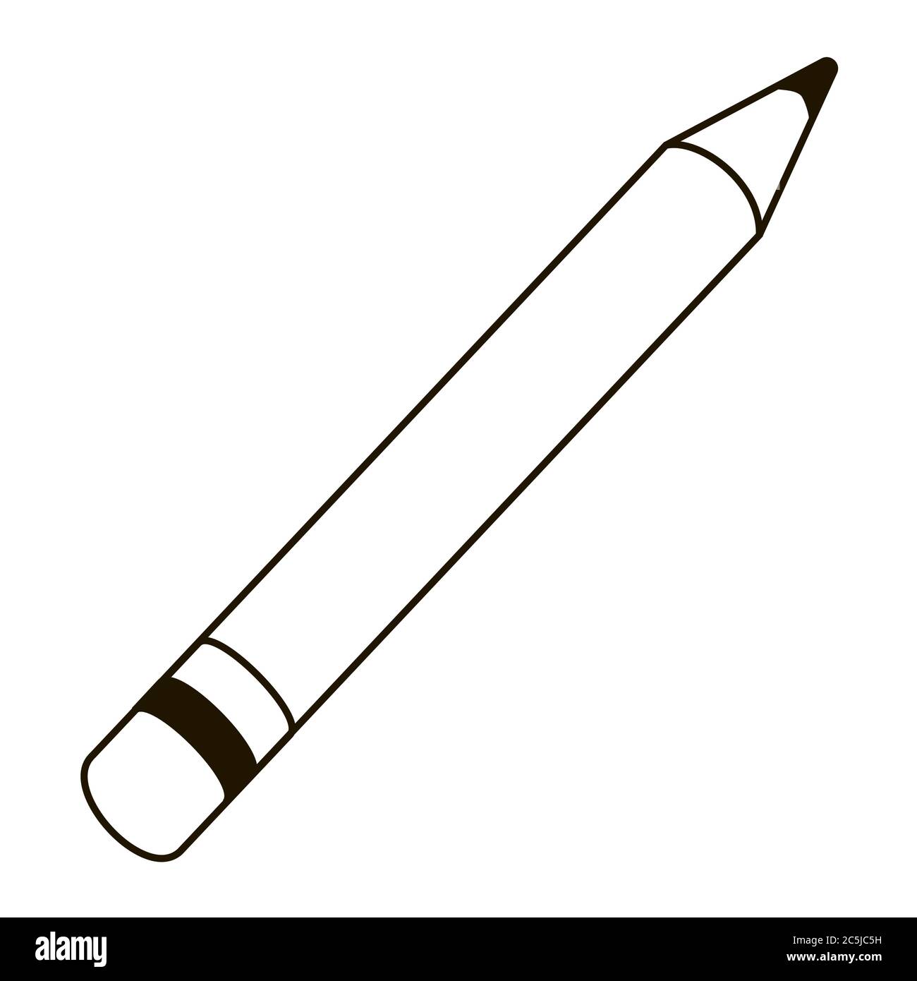Icône crayon sur fond blanc. Illustration vectorielle de style plat tendance. ESP 10. Illustration de Vecteur