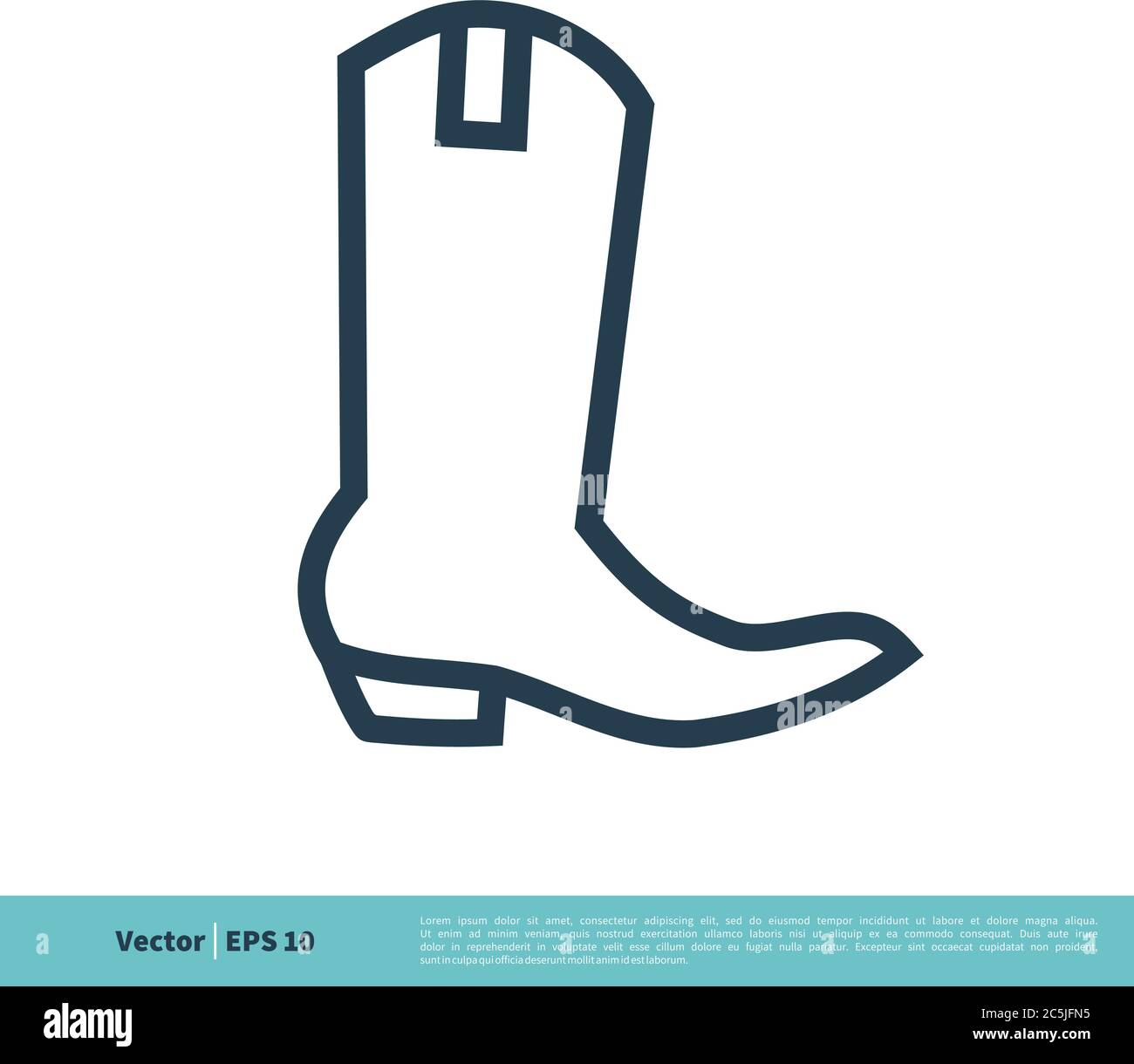 Cowboy Boot icône Vector logo Template Illustration Design. Vecteur EPS 10. Illustration de Vecteur