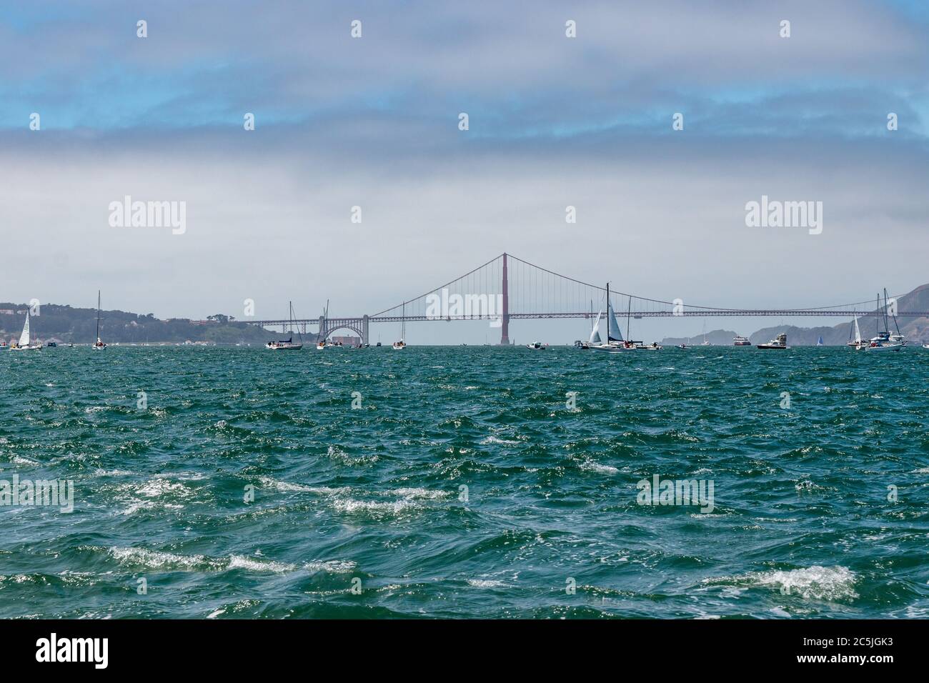 Vue sur le pont San Francisco - Oakland Bay Banque D'Images