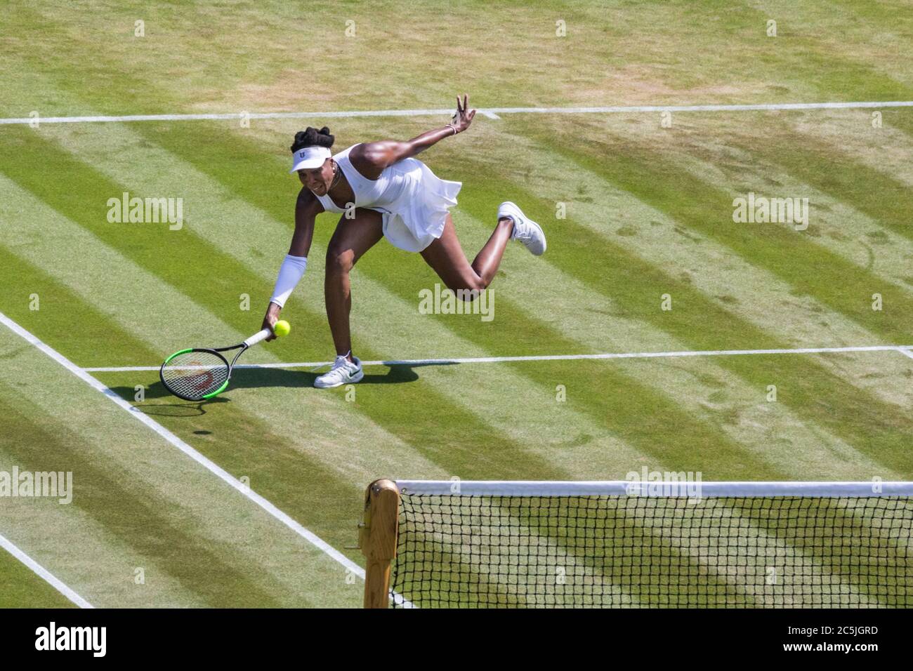 Venus Williams, joueur américain de tennis, lors d'un match aux Championnats 2018, Wimbledon All England Lawn tennis Club, Londres, Royaume-Uni Banque D'Images