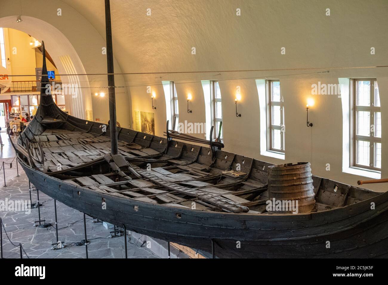Oslo, Ostlandet / Norvège 2019/08/31 Navire Oseberg excavé sur le site archéologique d