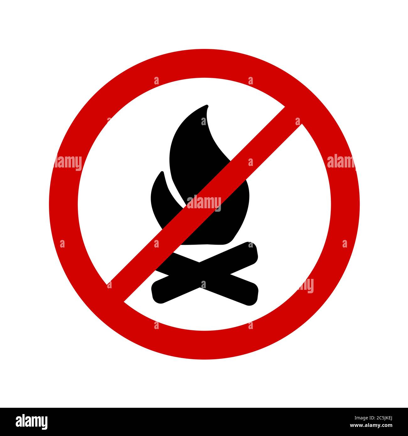 Aucun signe de feu sur fond blanc. Illustration vectorielle de style plat tendance. SPE 10 Illustration de Vecteur