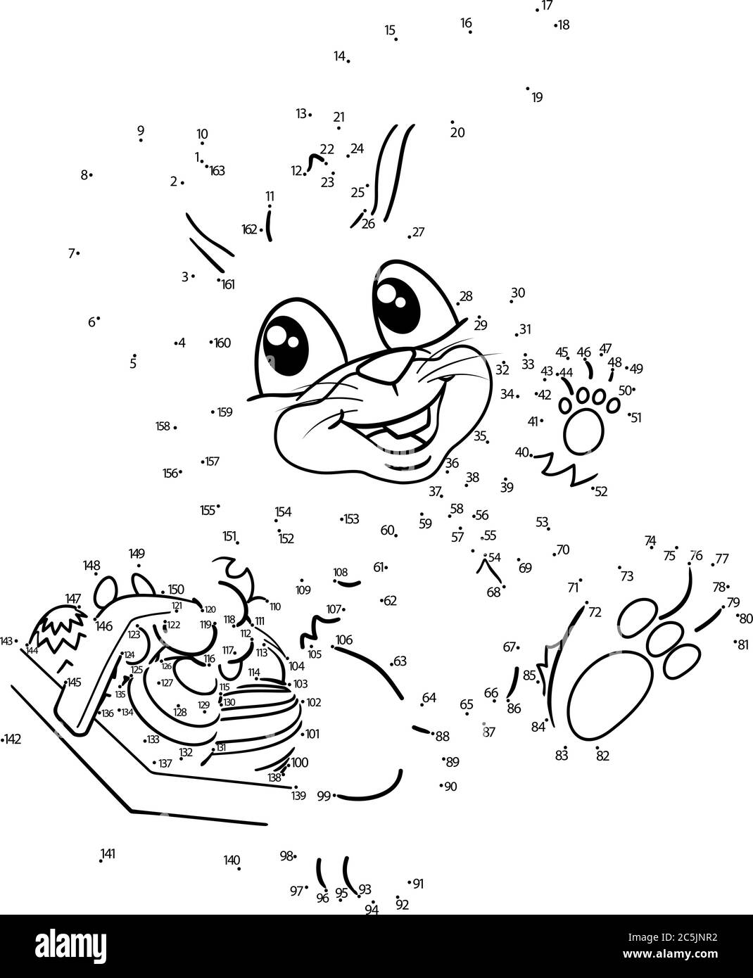 Connectez-vous au puzzle à motif lapin de Pâques à pois Illustration de Vecteur