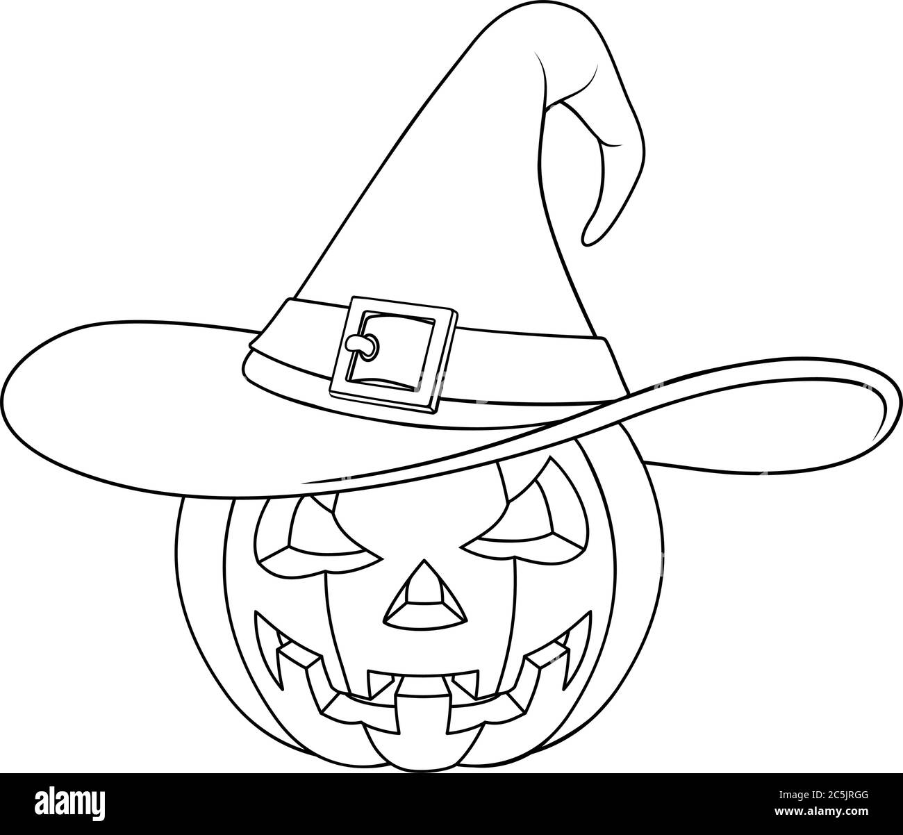 Livre de coloriage Jack O Lantern Halloween citrouille Illustration de Vecteur