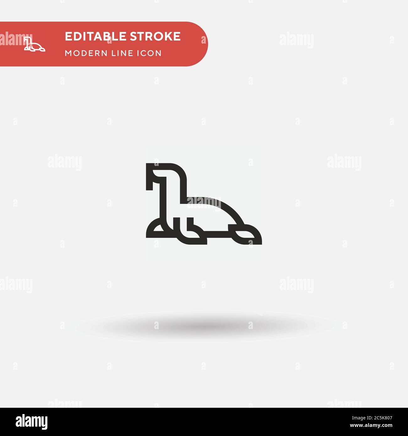 Icône de vecteur simple Sea Lion. Modèle de conception de symbole d'illustration pour l'élément d'interface utilisateur Web mobile. Pictogramme moderne de couleur parfaite sur contour modifiable. Icônes de Sea Lion pour votre projet d'entreprise Illustration de Vecteur