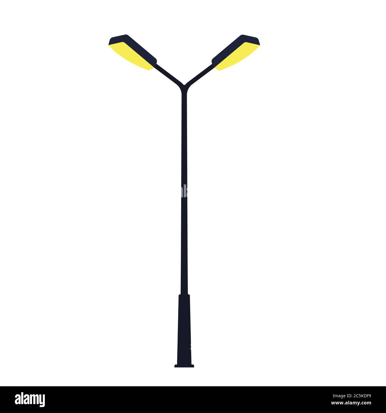 Lumière de rue sur fond blanc. Illustration vectorielle de style plat tendance. SPE 10 Illustration de Vecteur