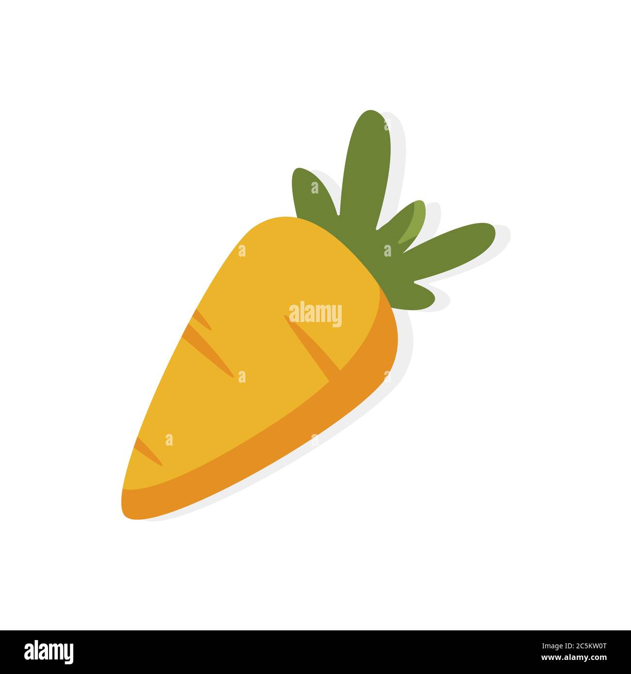 Légume de carotte sur fond blanc. Illustration vectorielle de style plat tendance. SPE 10 Illustration de Vecteur