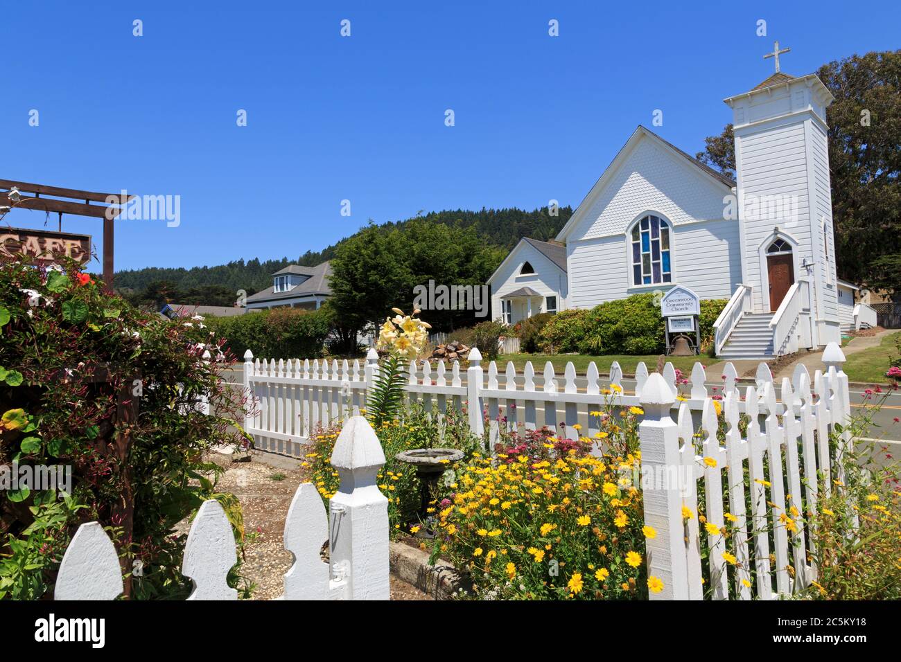 Greenwood Community Church, Elk, Mendocino County, Californie, États-Unis Banque D'Images