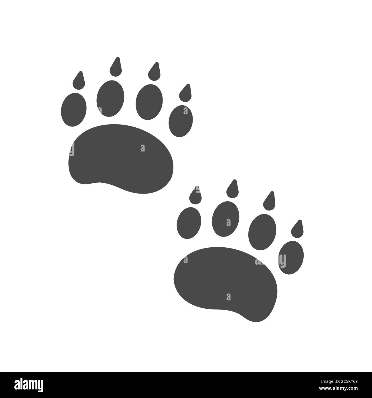 Empreinte sur fond blanc. Illustration vectorielle de style plat tendance. SPE 10. Illustration de Vecteur