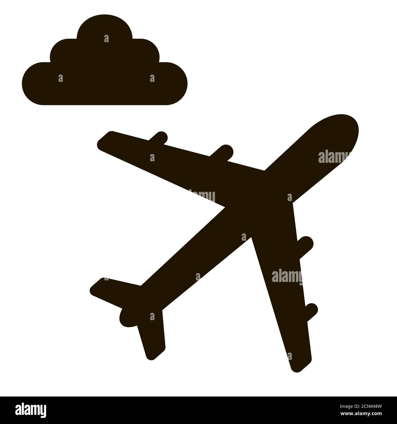 Icône avion volant dans le ciel dans un style plat tendance. Illustration vectorielle. SPE 10. Illustration de Vecteur
